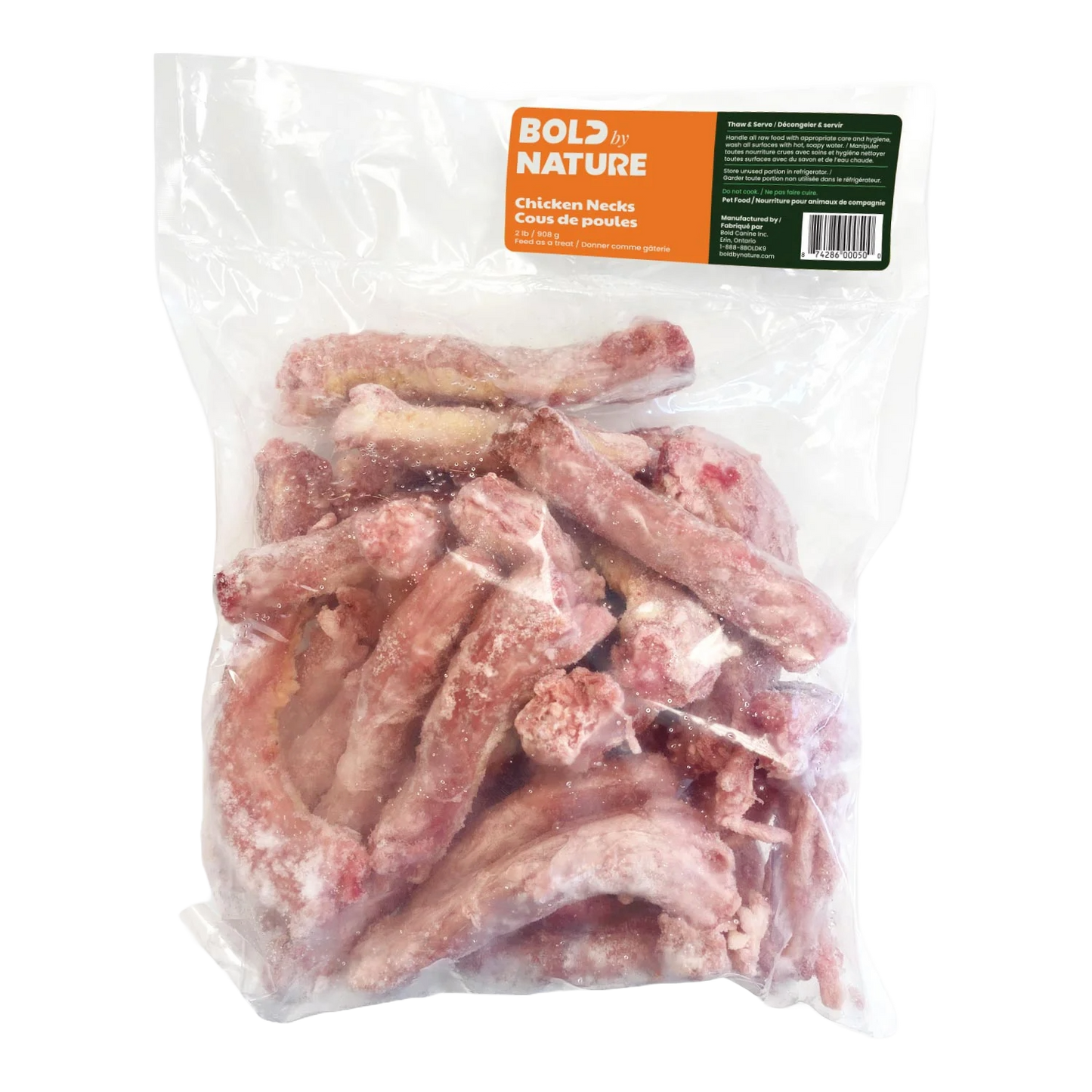 BOLD BY NATURE RAW BONES : CHICKEN NECKS 2LBS