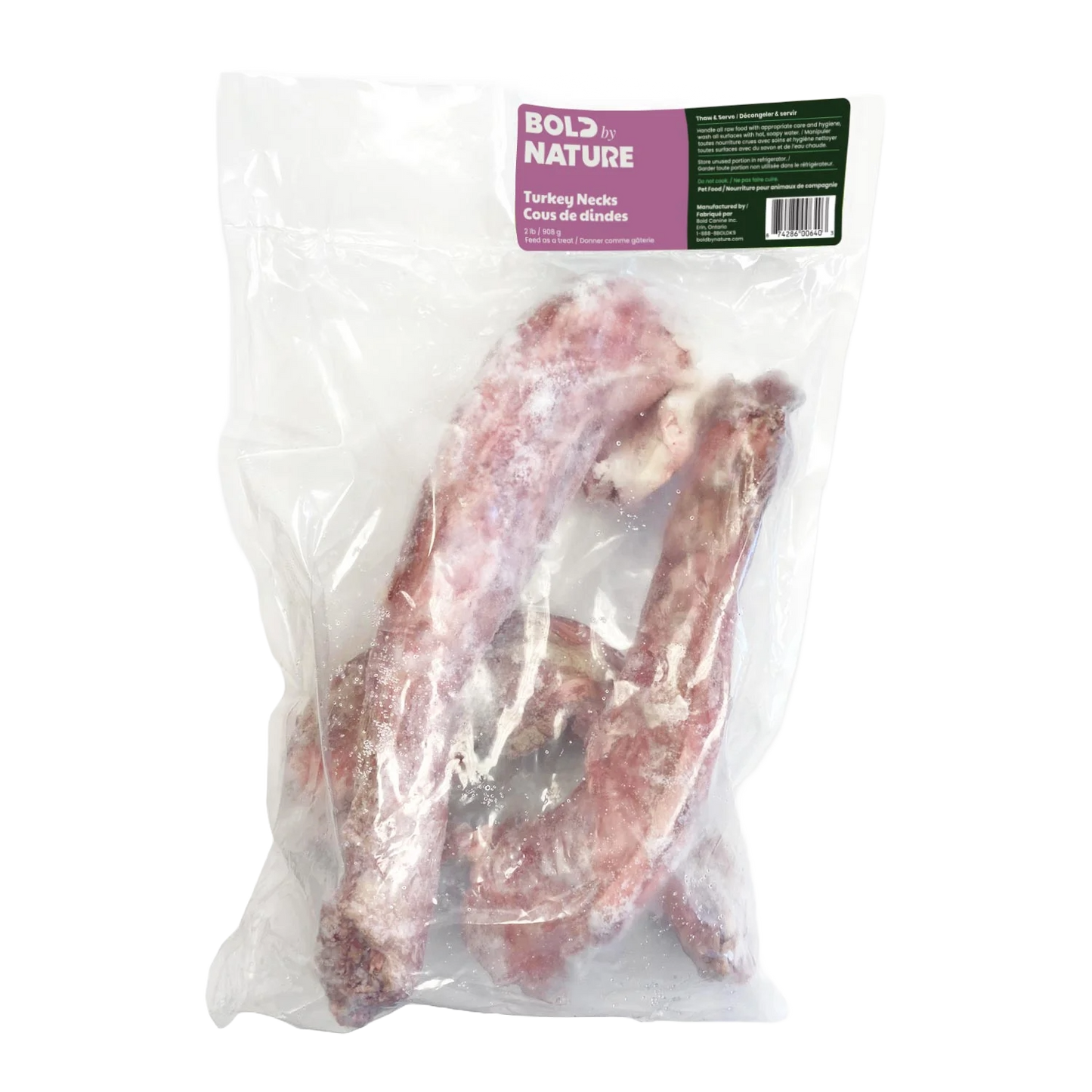 BOLD BY NATURE RAW BONES : TURKEY NECKS 2LBS