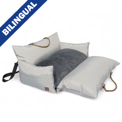 4 CATS & DOGS MARCO XL CAR & TRAVEL BED SILVA