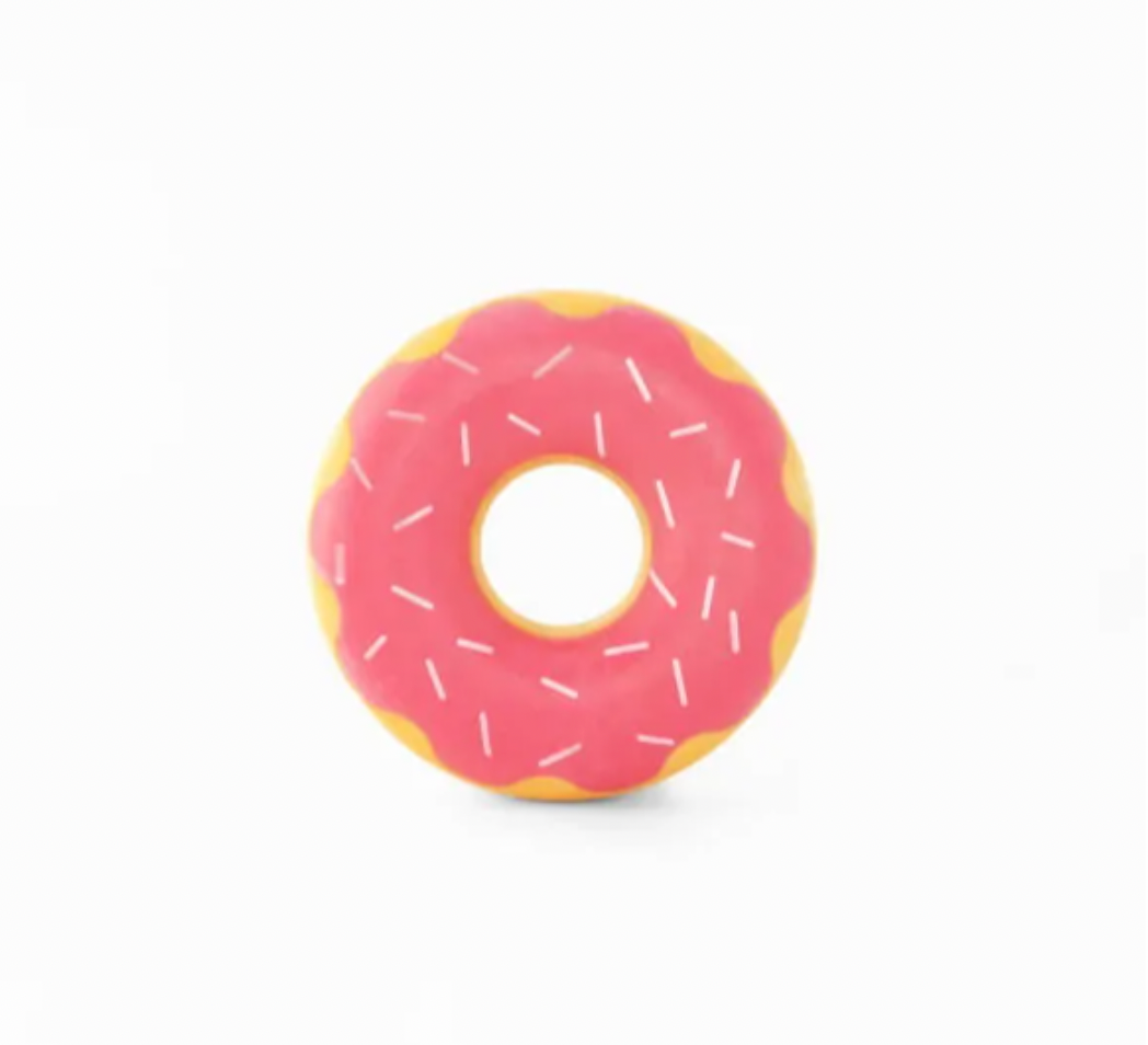 ZIPPY PAWS TUFF DOG TOY - STRAWBERRY DONUT
