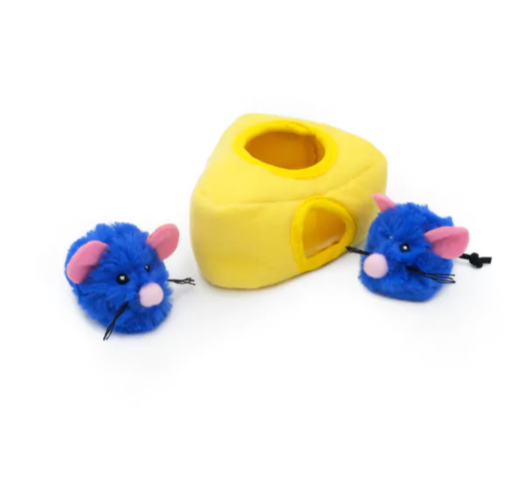 ZIPPYCLAWS BURROW CAT TOY - MICE 'N CHEESE