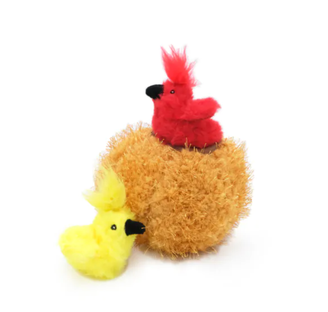 ZIPPYCLAWS BURROW CAT TOY - BIRDS IN NEST