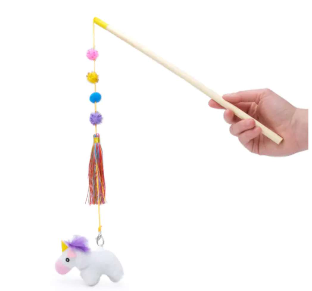 ZIPPY CLAWS ZIPPYSTICK CAT TOY - UNICORN