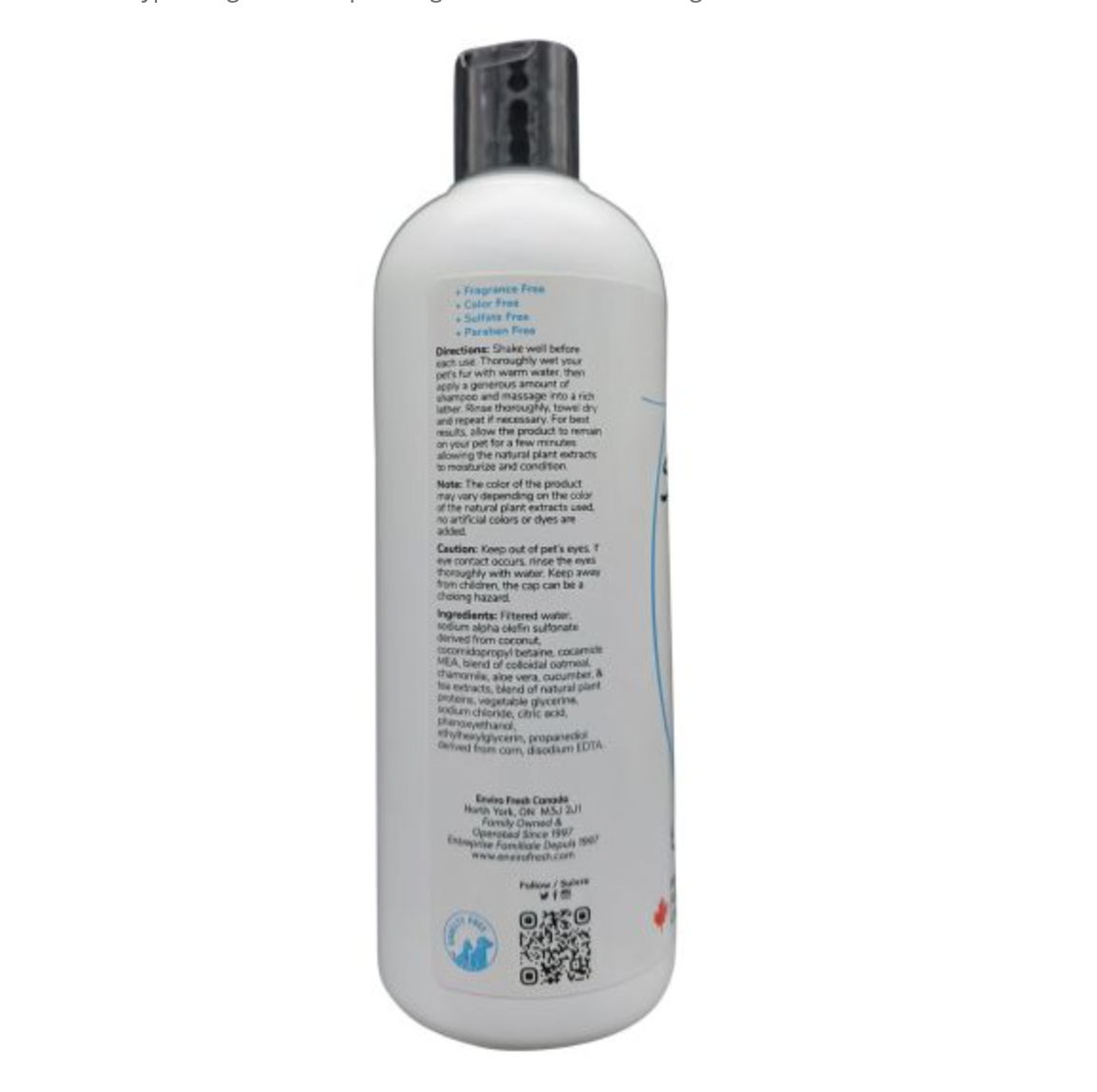 ENVIRO FRESH HYPOALLERGENIC SHAMPOO - FRAGRANCE AND COLOR FREE