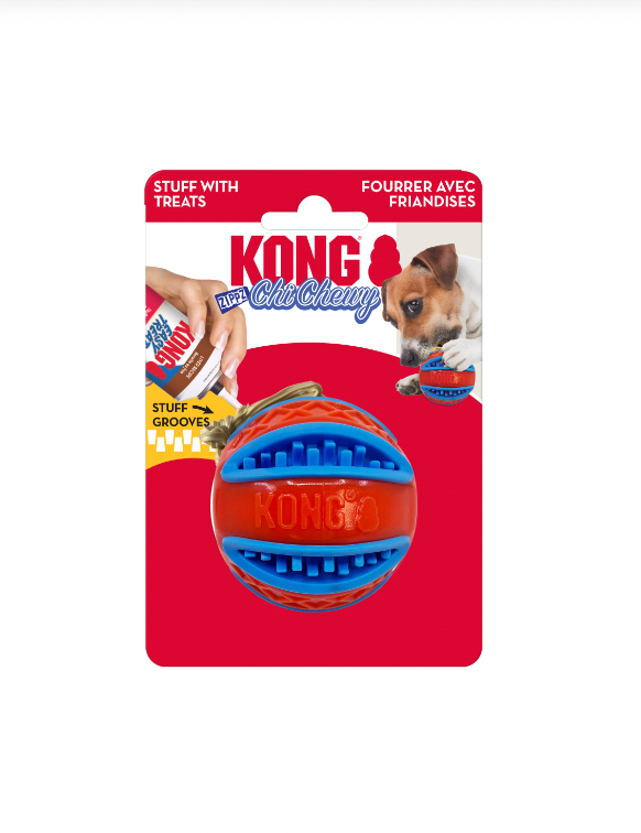 KONG CHICHEWY ZIPPZ BALL DOG TOY