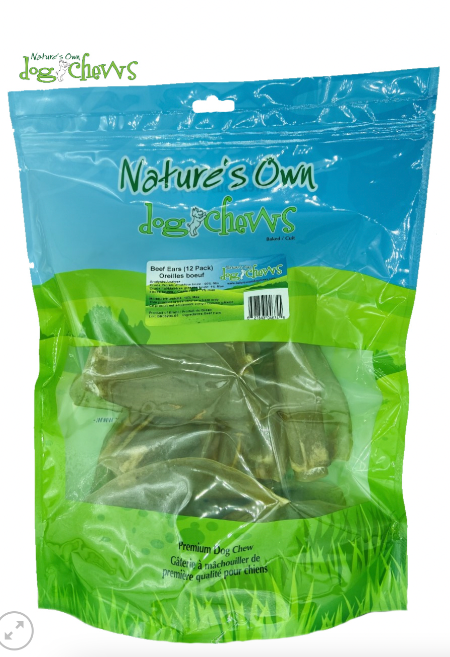 NATURE'S OWN COW EARS - 12 PACK