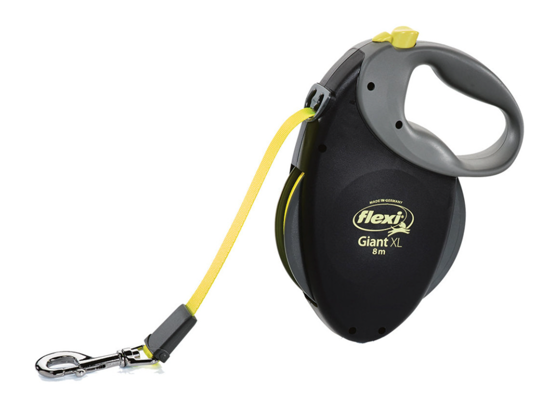 FLEXI GIANT TAPE DOG LEASH - BLACK 8M