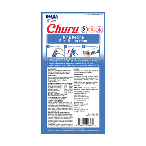 INABA CHURU CAT TREATS 4 PACK : TUNA RECIPE