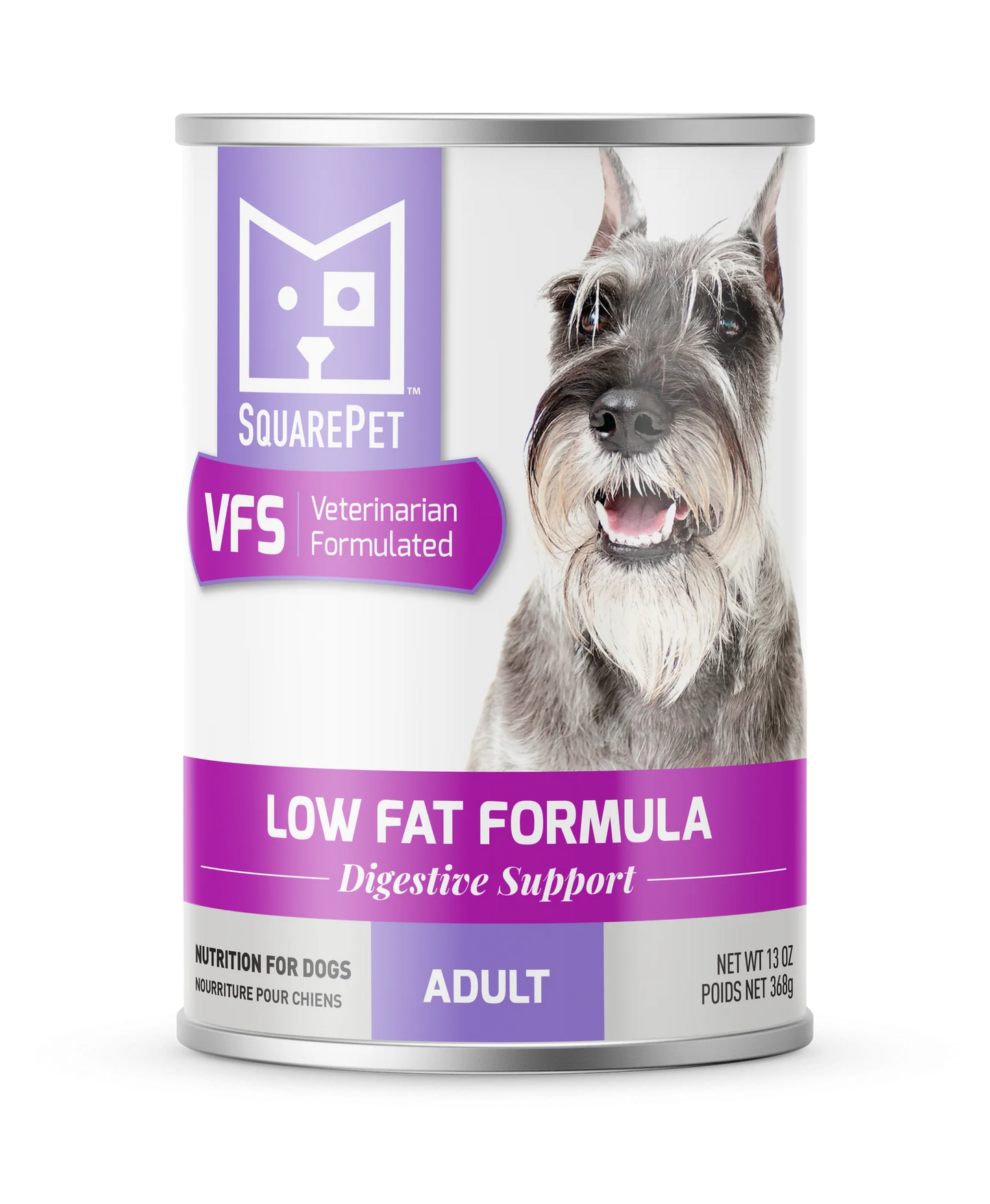 SQUARE PET VFS® CANS LOW FAT FORMULA DOG WET FOOD