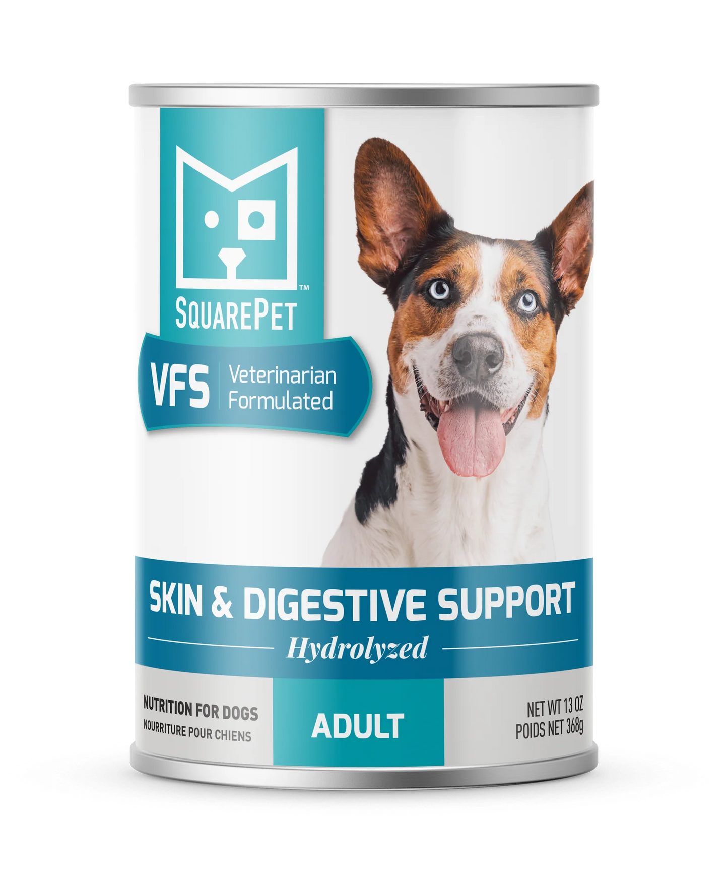 SQUARE PET VFS® CANS SKIN & DIGESTIVE SUPPORT FORMULA DOG WET FOOD