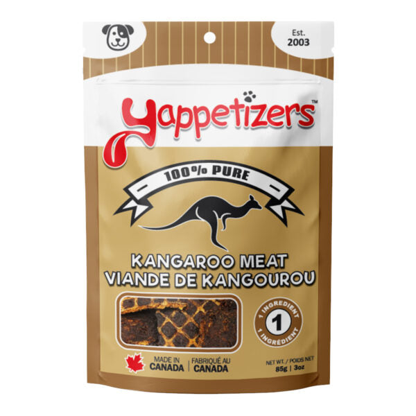 YAPPETIZER DOG TREAT DEHYDRATED KANGAROO MEAT