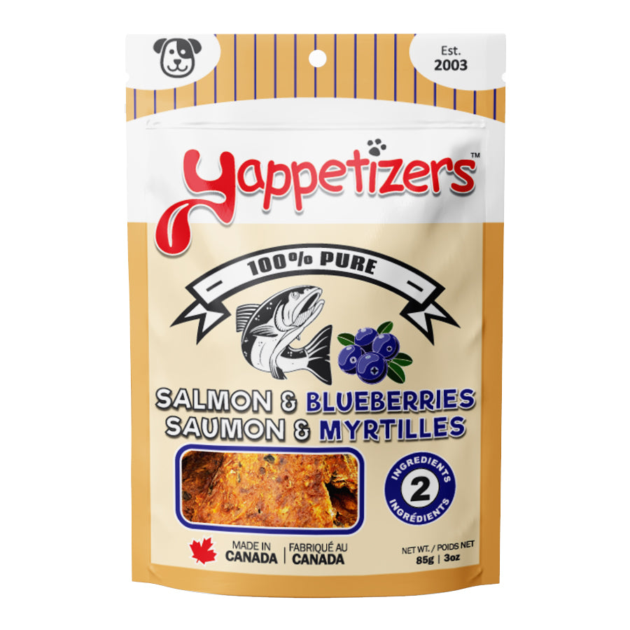 YAPPETIZER DOG TREAT SALMON & BLUEBERRIES