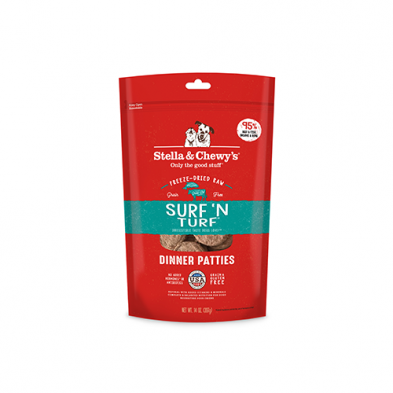 STELLA & CHEWY'S® SURF & TURF DINNER PATTIES FREEZE-DRIED RAW DOG FOOD