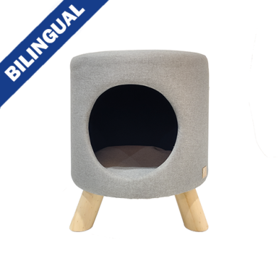 4 CATS & DOGS WALLIE PET STOOL - GREY