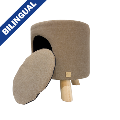 4 CATS & DOGS WALLIE PET STOOL - BEIGE