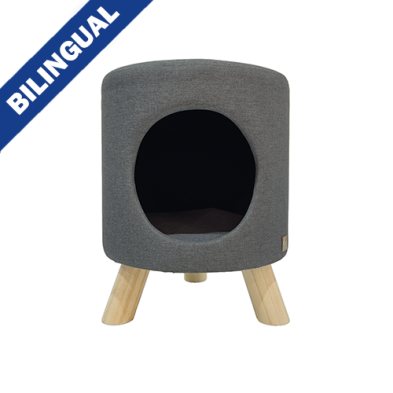 4 CATS & DOGS WALLIE PET STOOL - DARK GREY