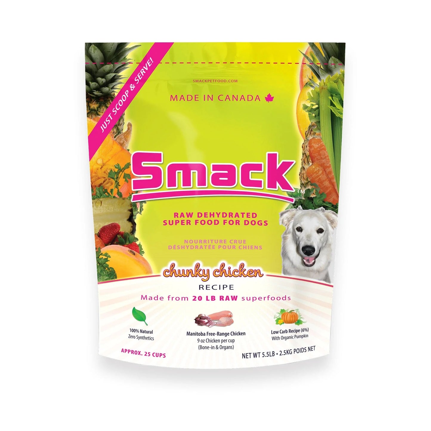 SMACK CHUNKY CHICKEN RAW DEHYDRATED SUPERFOOD FOR DOGS