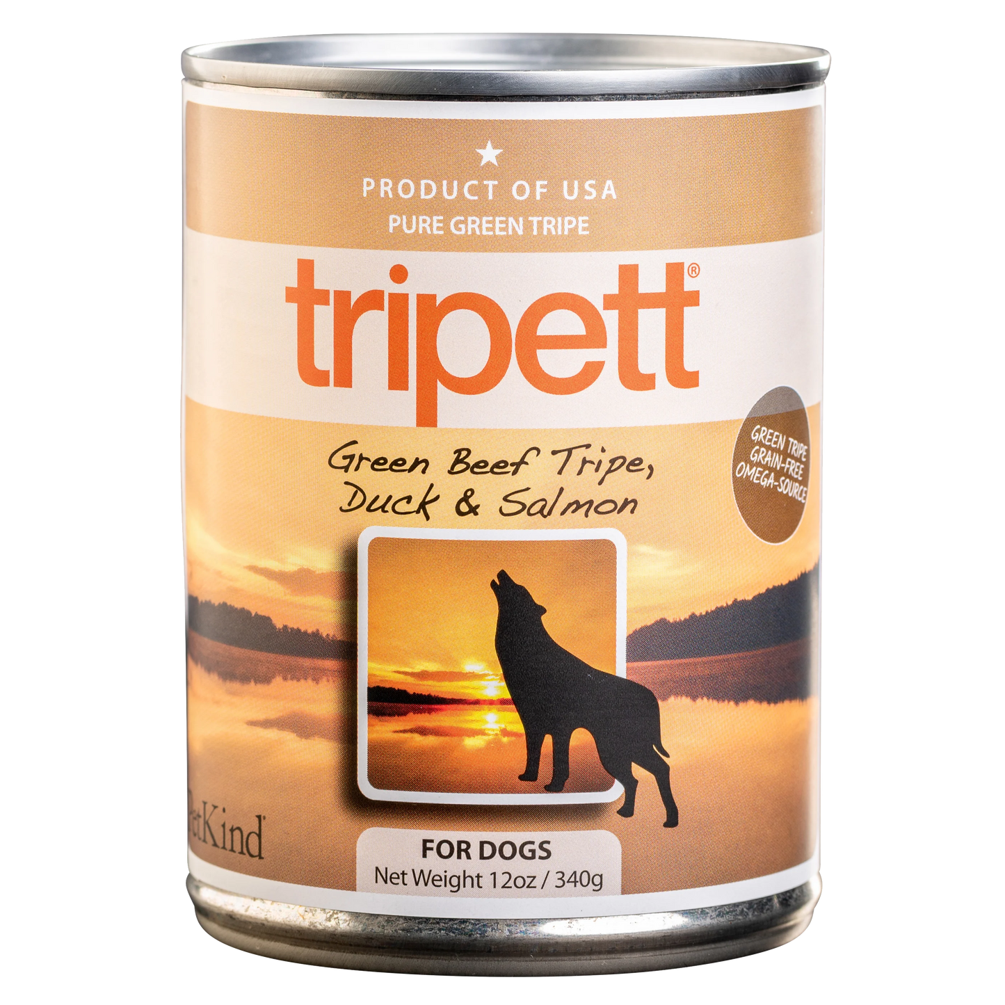 PETKIND® TRIPETT® GREEN BEEF TRIPE DUCK & SALMON WET DOG FOOD - 13OZ