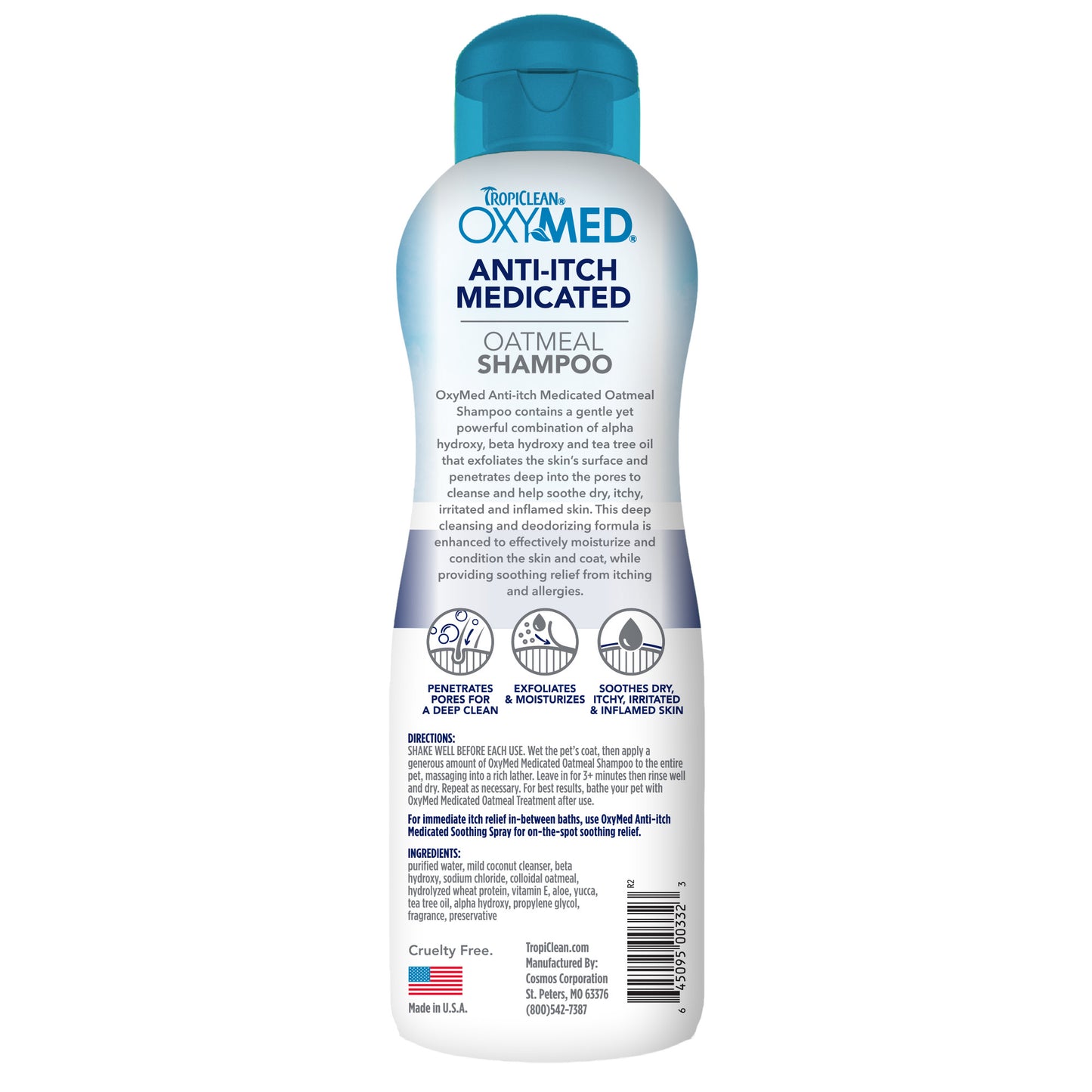 TROPICLEAN OXYMED ANTI-ITCH OATMEAL SHAMPOO