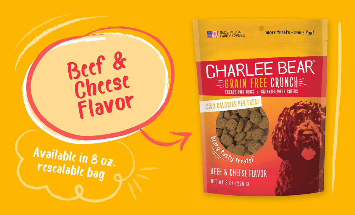 Charlee Bear Crunch grain free Beef & Cheese 8oz