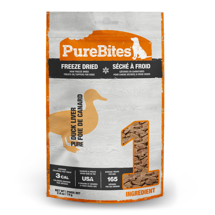 PURE BITES DUCK LIVER DOG TREATS