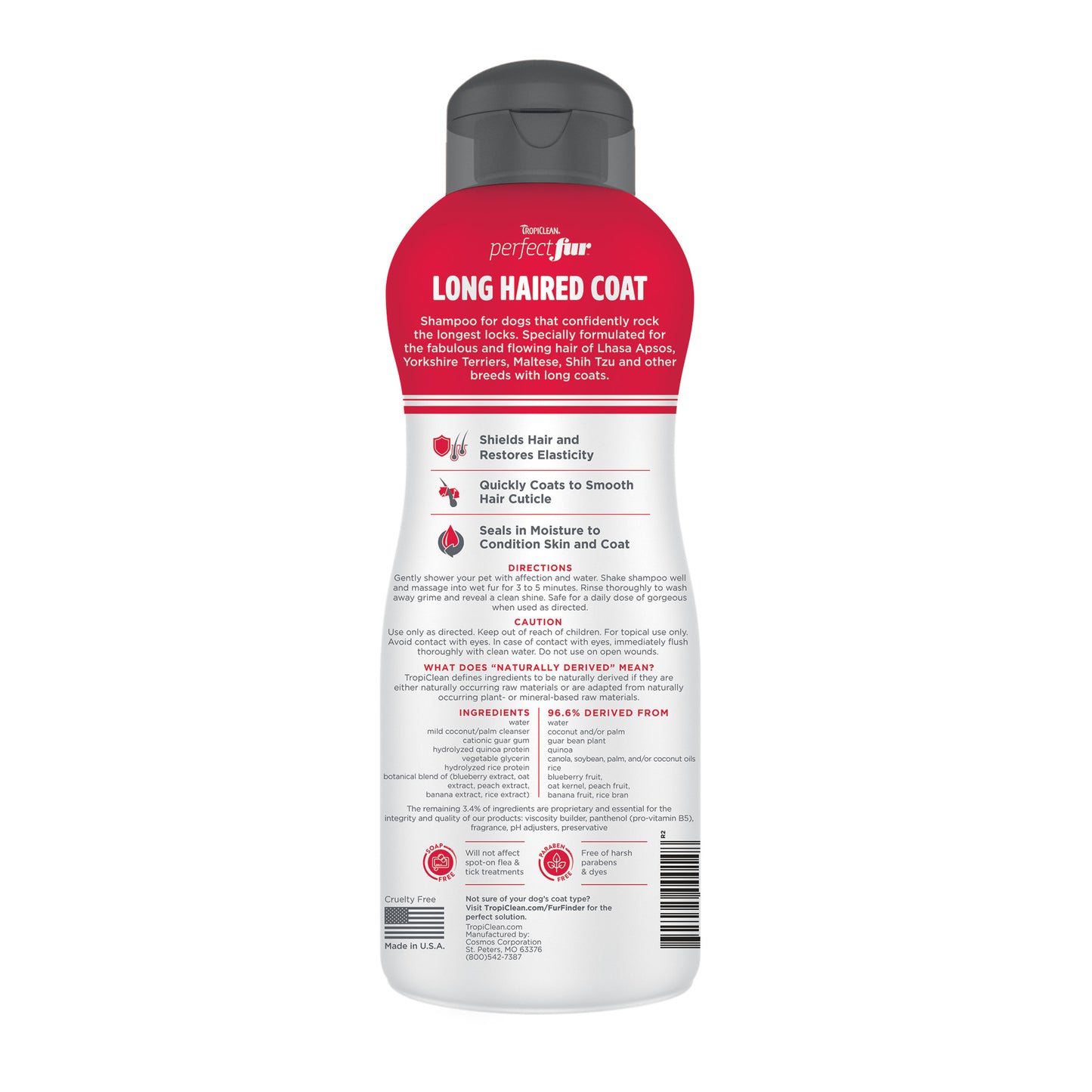 TROPICLEAN LONG HAIRED COAT PREFECT FUR SHAMPOO