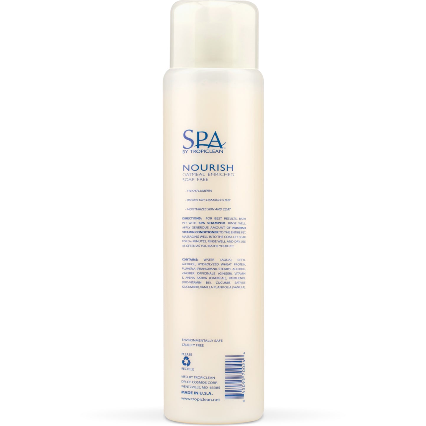 TROPICLEAN LAVISH NOURISH OATMEAL AND PLUMERIA PET CONDITIONER