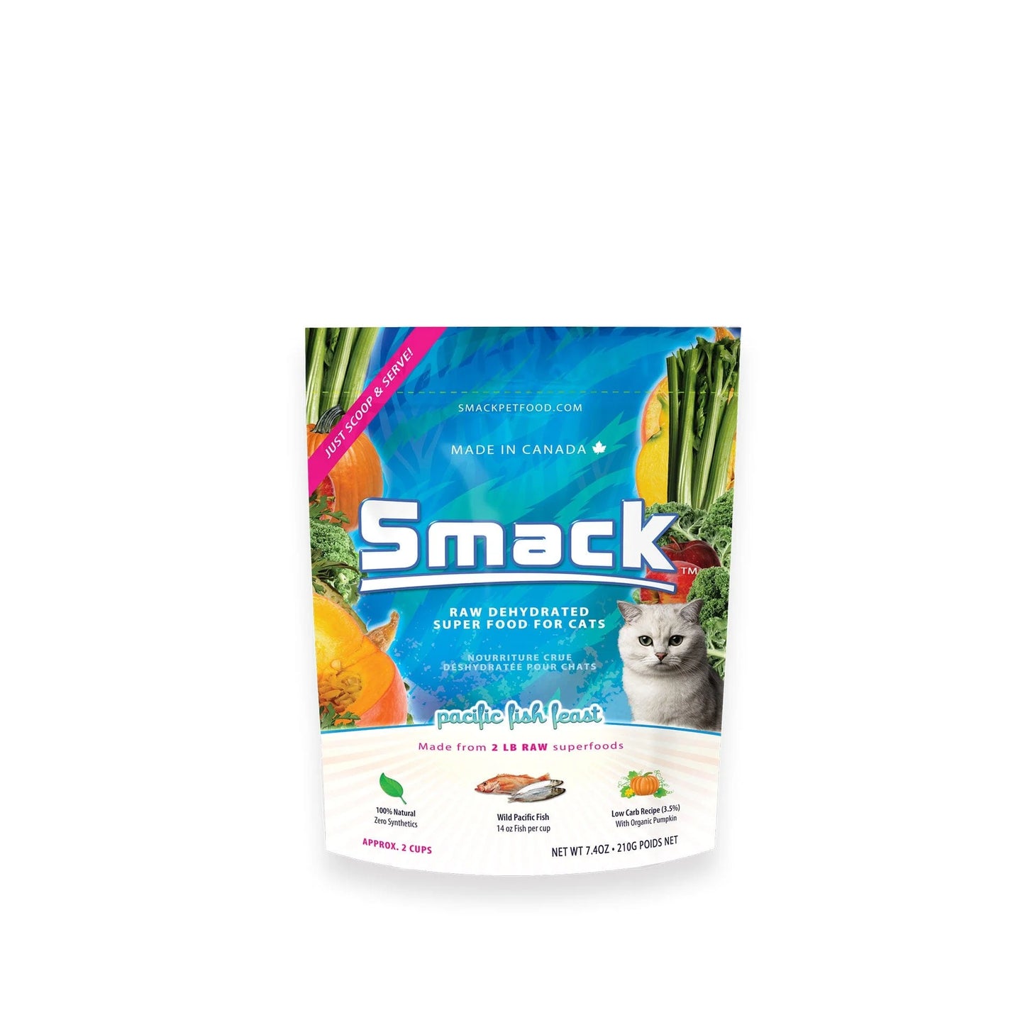 SMACK PACIFIC FISH FEAST RAW DEHYDRATED SUPERFOOD FOR CATS