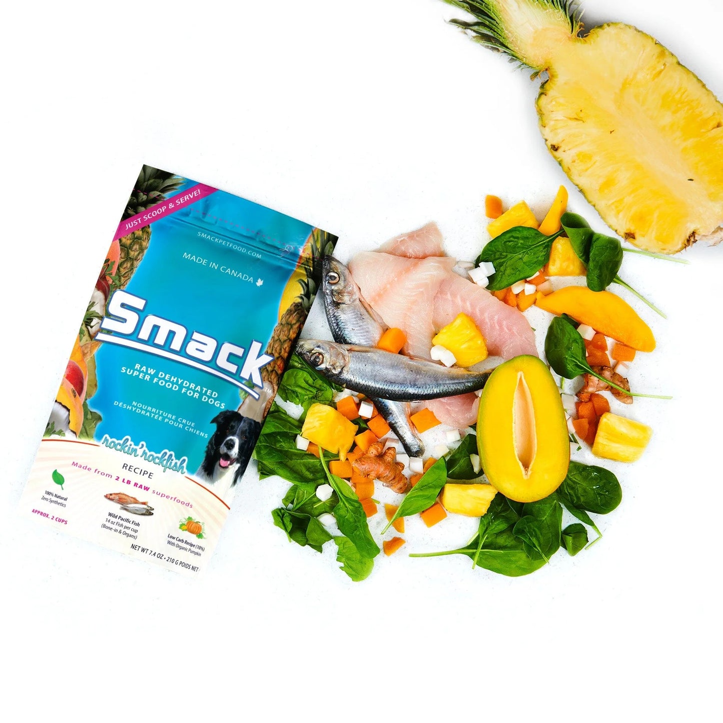 SMACK ROCKIN' ROCKFISH RAW DEHYDRATED SUPERFOOD FOR DOGS