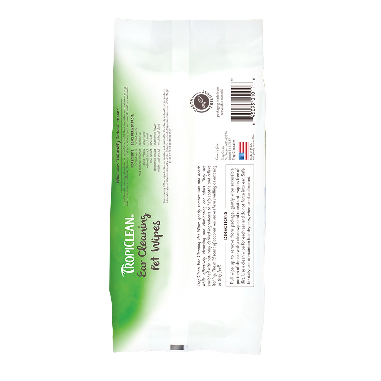 TROPICLEAN EAR CLEANING WIPES MILD COCONUT