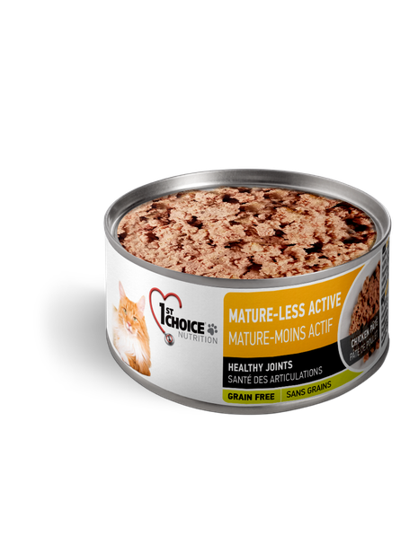 1st CHOICE SENIOR MATURE LESS ACTIVE CHICKEN PATE CAT - 156G