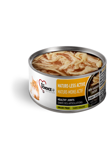 1st CHOICE SENIOR MATURE LESS ACTIVE CHICKEN FLAKES CAT - 85G