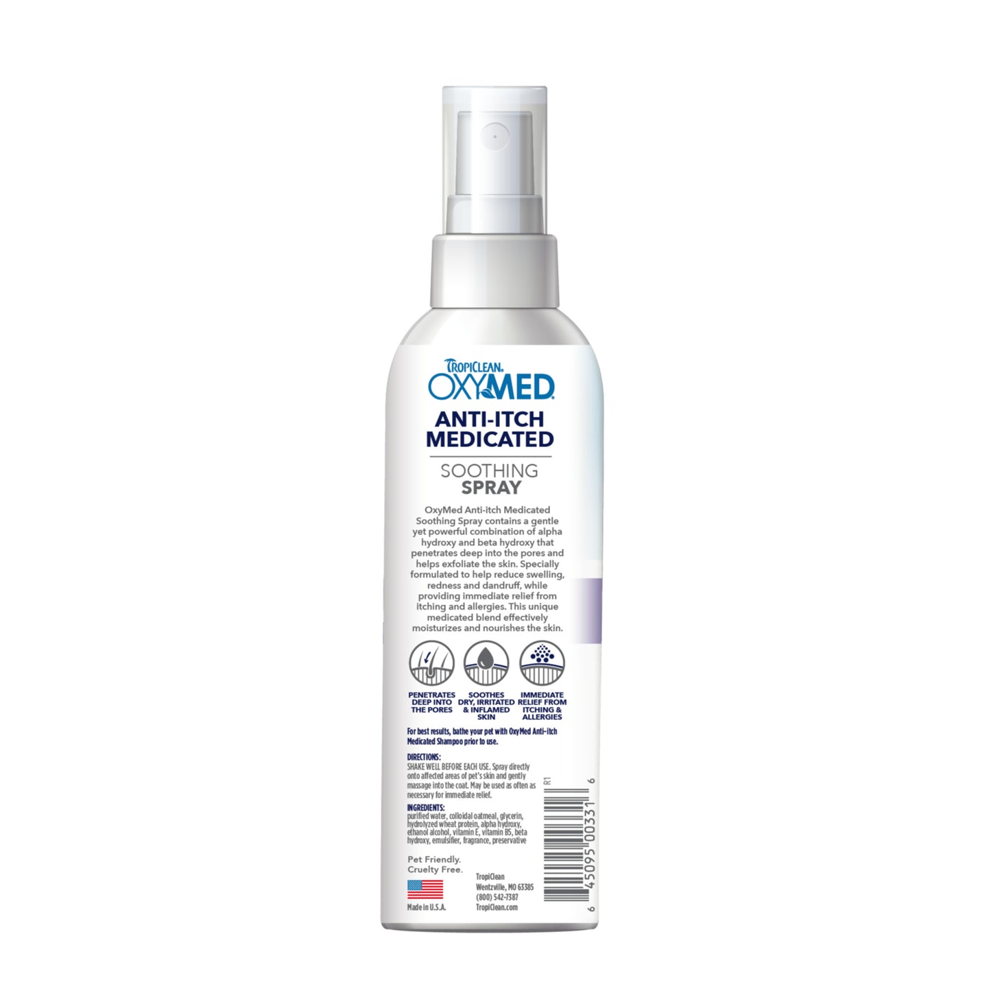 TROPICLEAN OXYMED ANTI-ITCH MEDICATED SOOTHING SPRAY
