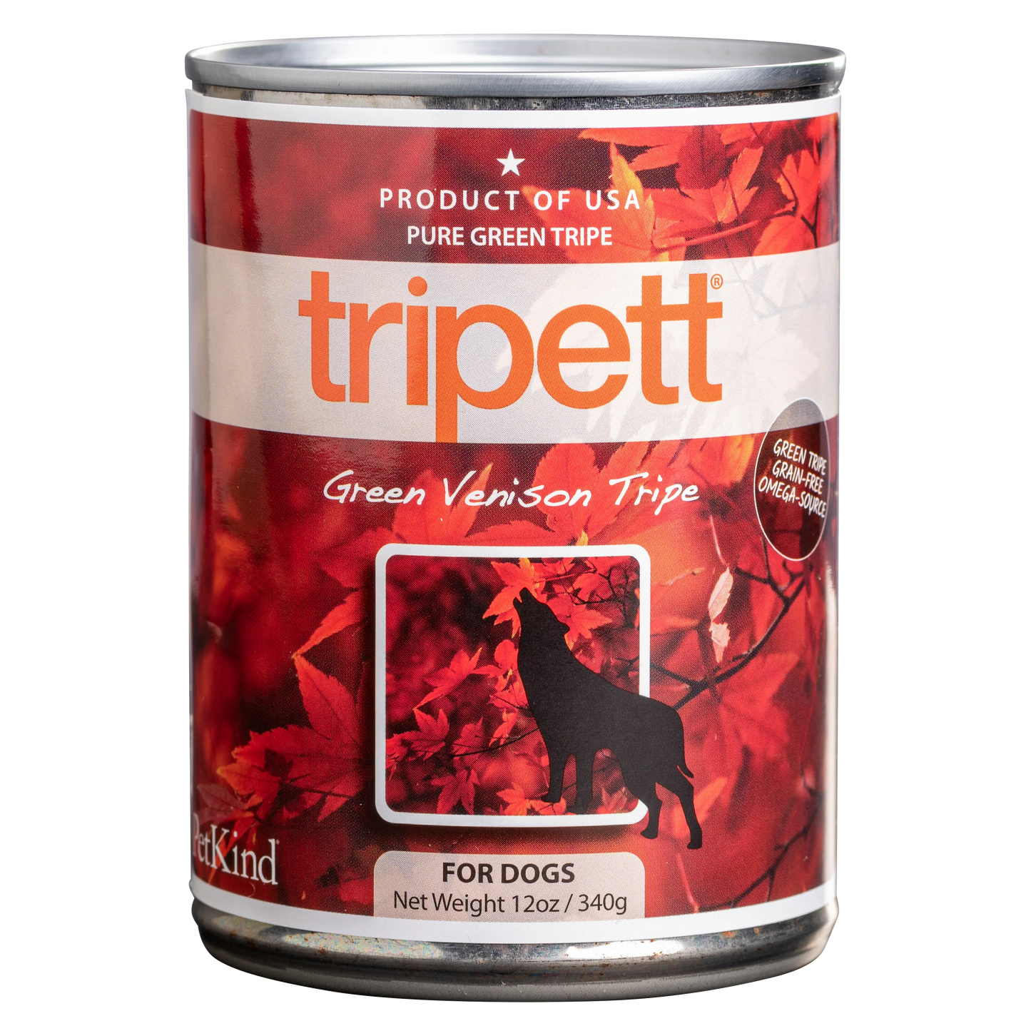PETKIND® TRIPETT® GREEN VENISON TRIPE WET DOG FOOD - 13OZ