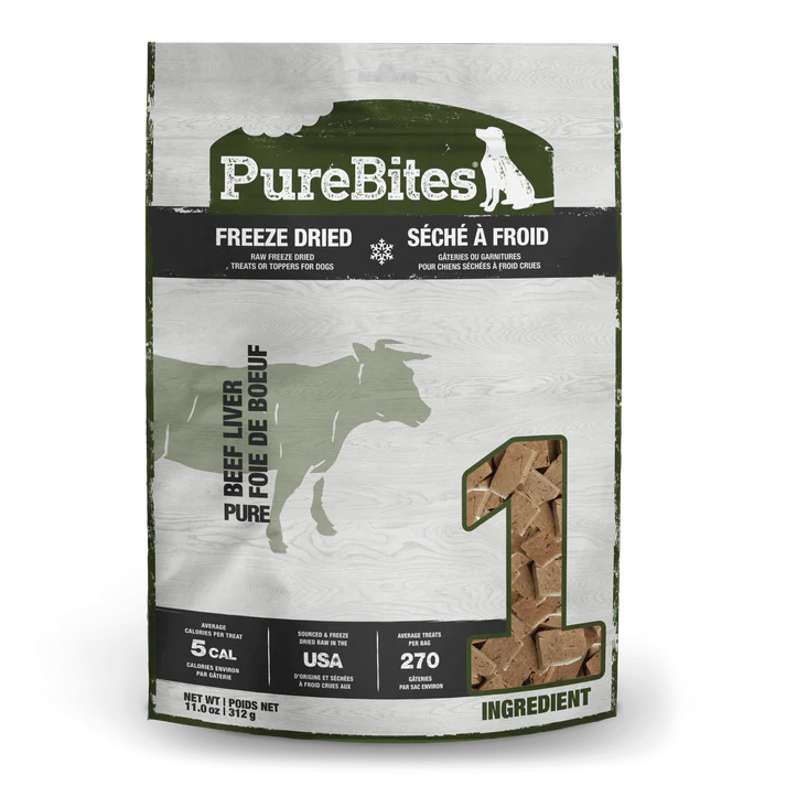 PURE BITES RAW BEEF LIVER FREEZE DRIED DOG TREATS