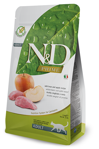 FARMINA N&D PRIME: BOAR & APPLE ADULT CAT FOOD