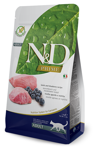 FARMINA N&D PRIME: LAMB & BLUEBERRY ADULT CAT FOOD