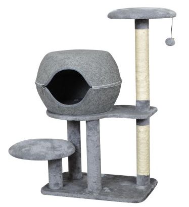 Bud-Z 3 Level Cat Tree With Hiding Place Grey Cat 58x38x96cm 1pc