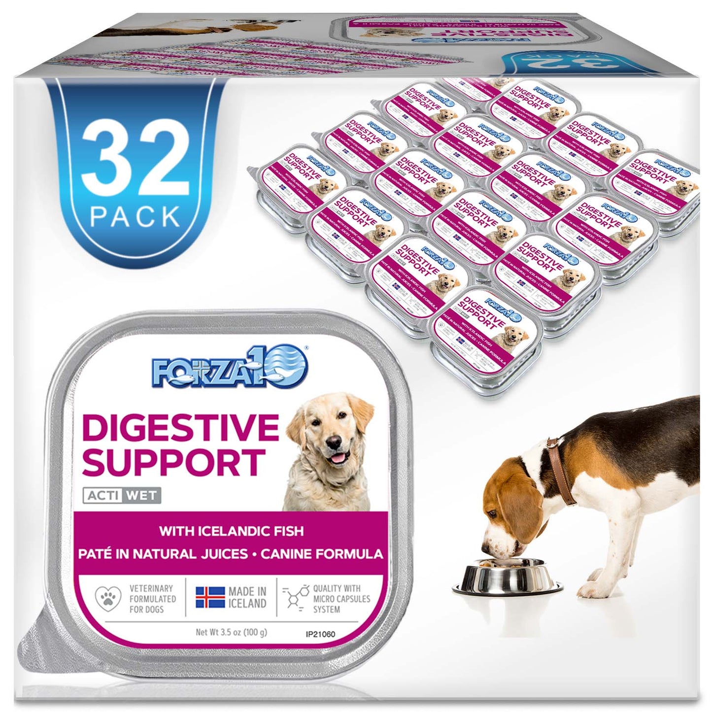 FORZA10 NUTRACEUTIC ACTIWET DIGESTIVE SUPPORT ICELANDIC FISH RECIPE CANNED DOG FOOD