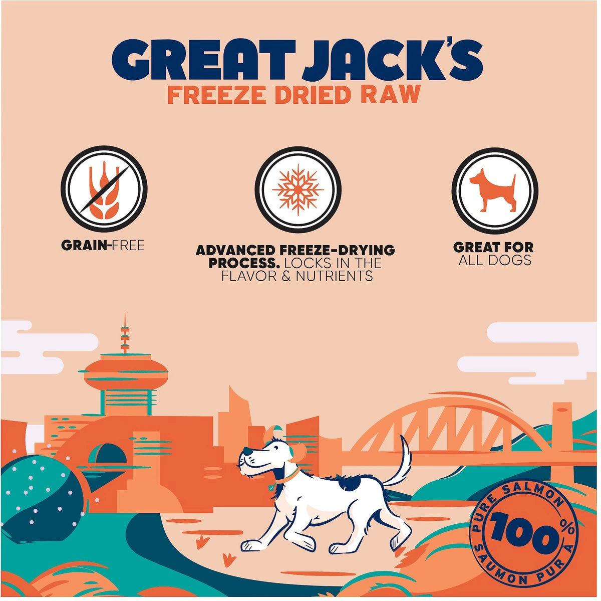 GREAT JACK'S FREEZE DRIED RAW DOG TREATS - SALMON