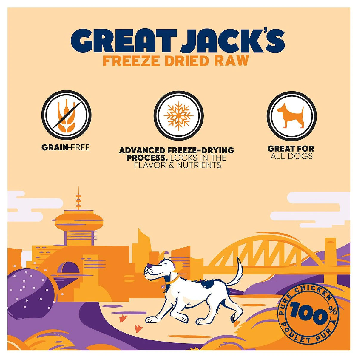 GREAT JACK'S FREEZE DRIED RAW DOG TREATS - CHICKEN