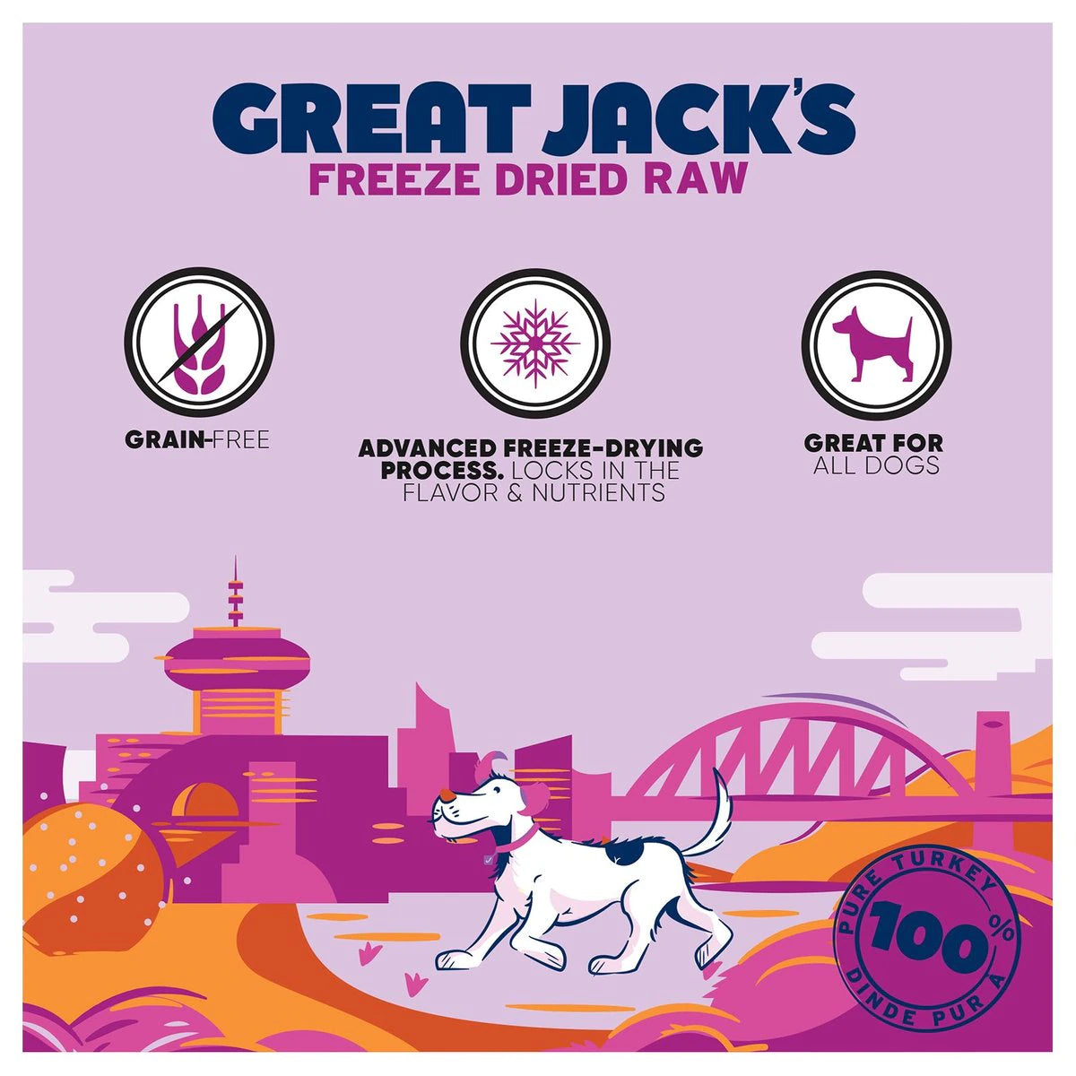 GREAT JACK'S FREEZE DRIED RAW DOG TREATS - TURKEY