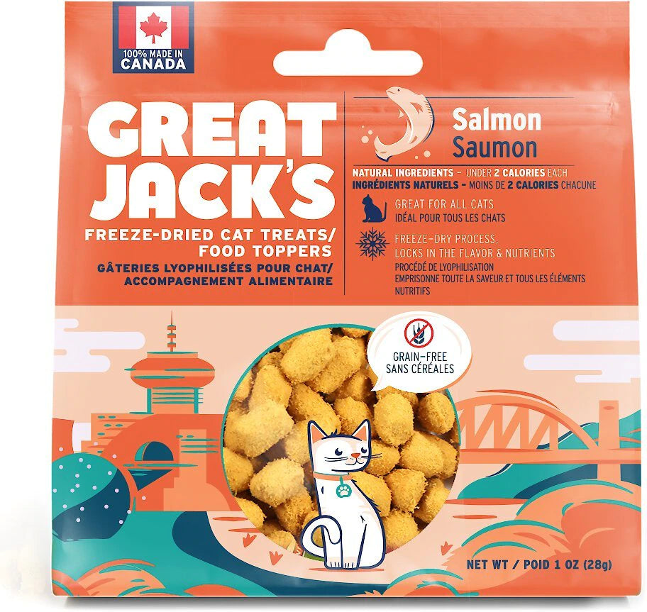 GREAT JACK'S FREEZE DRIED RAW CAT TREATS - SALMON