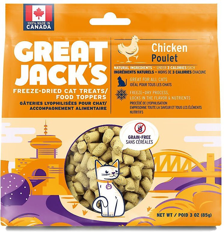 GREAT JACK'S FREEZE DRIED RAW CAT TREATS - CHICKEN