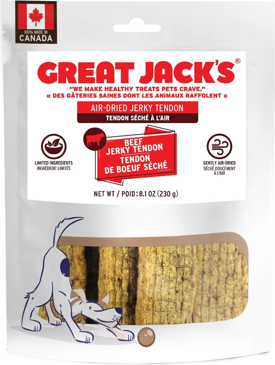 GREAT JACK'S AIR DRIED BEEF JERKY TENDER BARS DOG TREATS