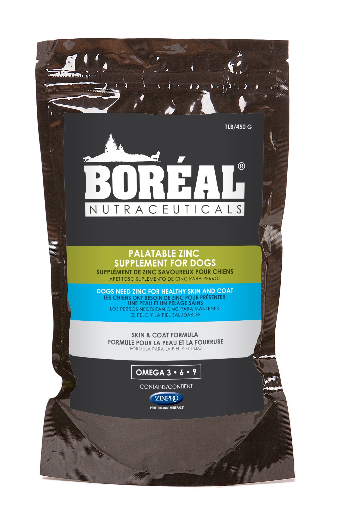 BORÉAL PALATABLE ZINC SUPPLEMENT FOR DOGS 1LB