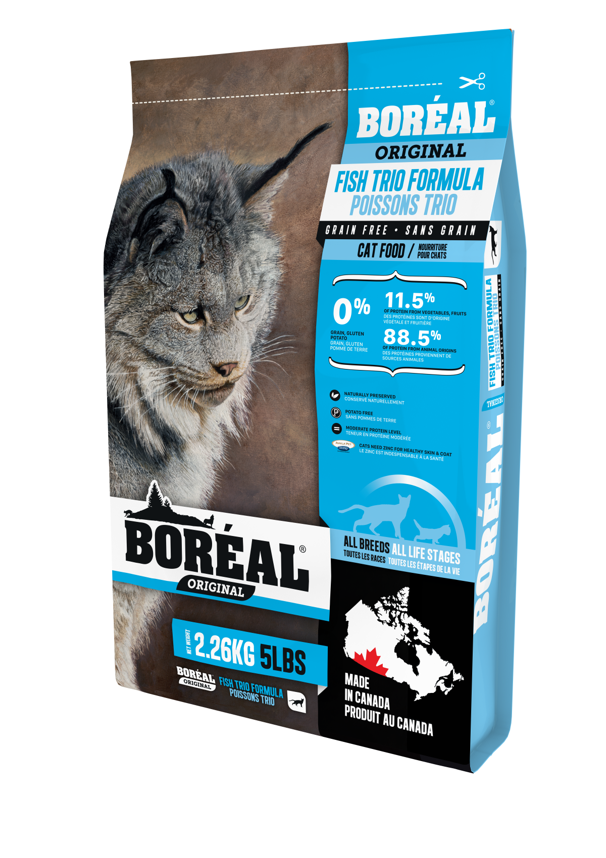 BORÉAL ORIGINAL CAT FOOD FISH TRIO GRAIN FREE