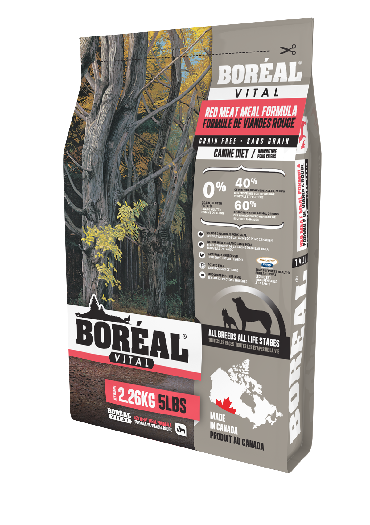 BORÉAL VITAL ALL BREED RED MEAT MEAL - GRAIN FREE DOG FOOD
