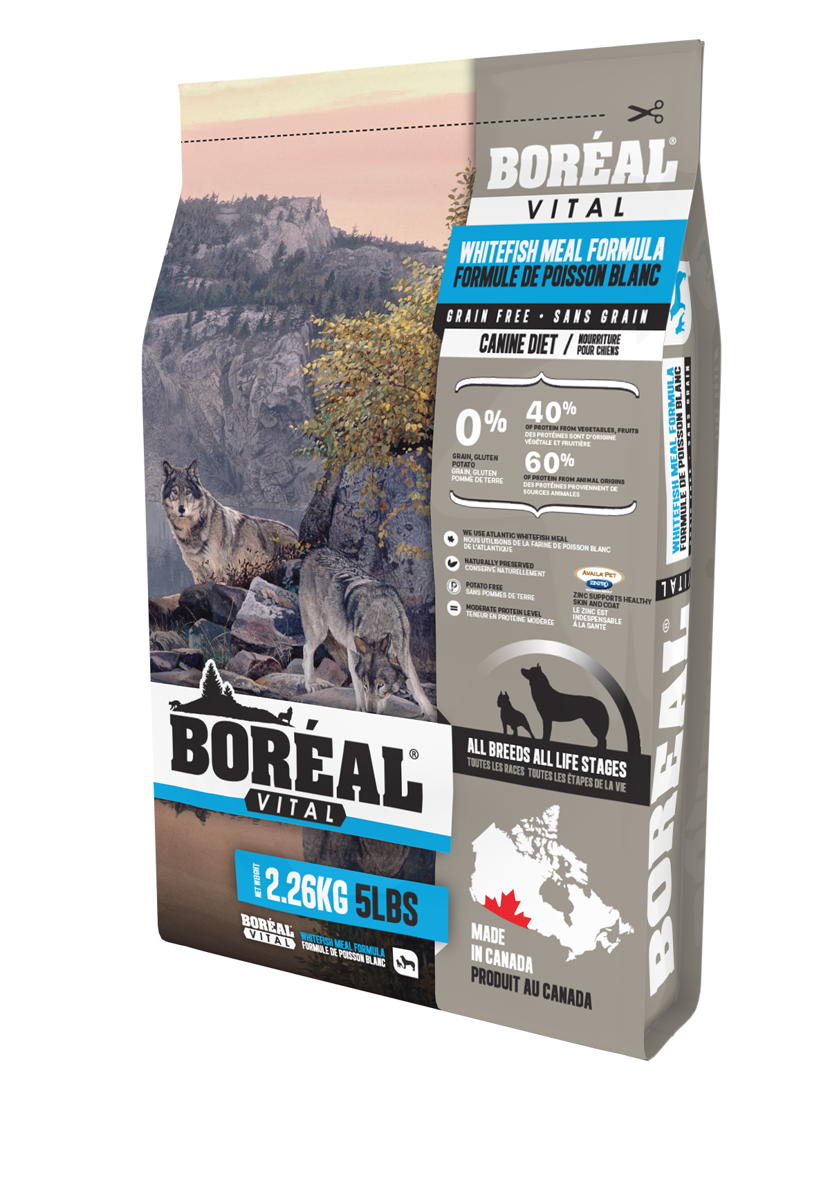 BORÉAL VITAL ALL BREED WHITEFISH MEAL - GRAIN FREE DOG FOOD