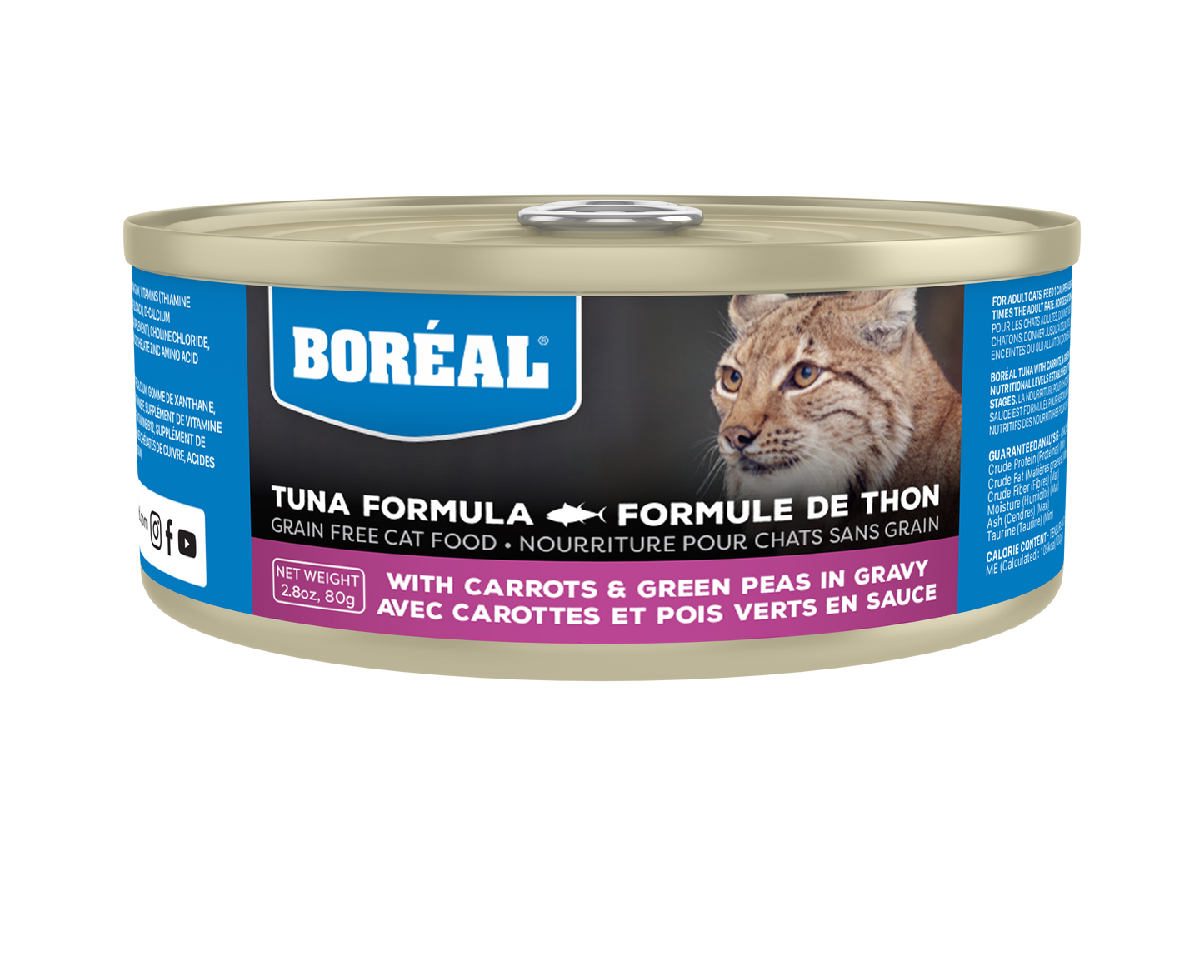 BORÉAL RED TUNA, CARROT & GREEN PEA IN GRAVY